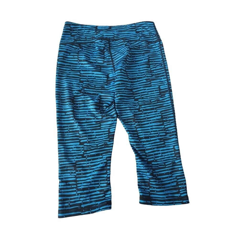 Z By Zella Athletic Capri Medium Womens Blue Striped Casual Running